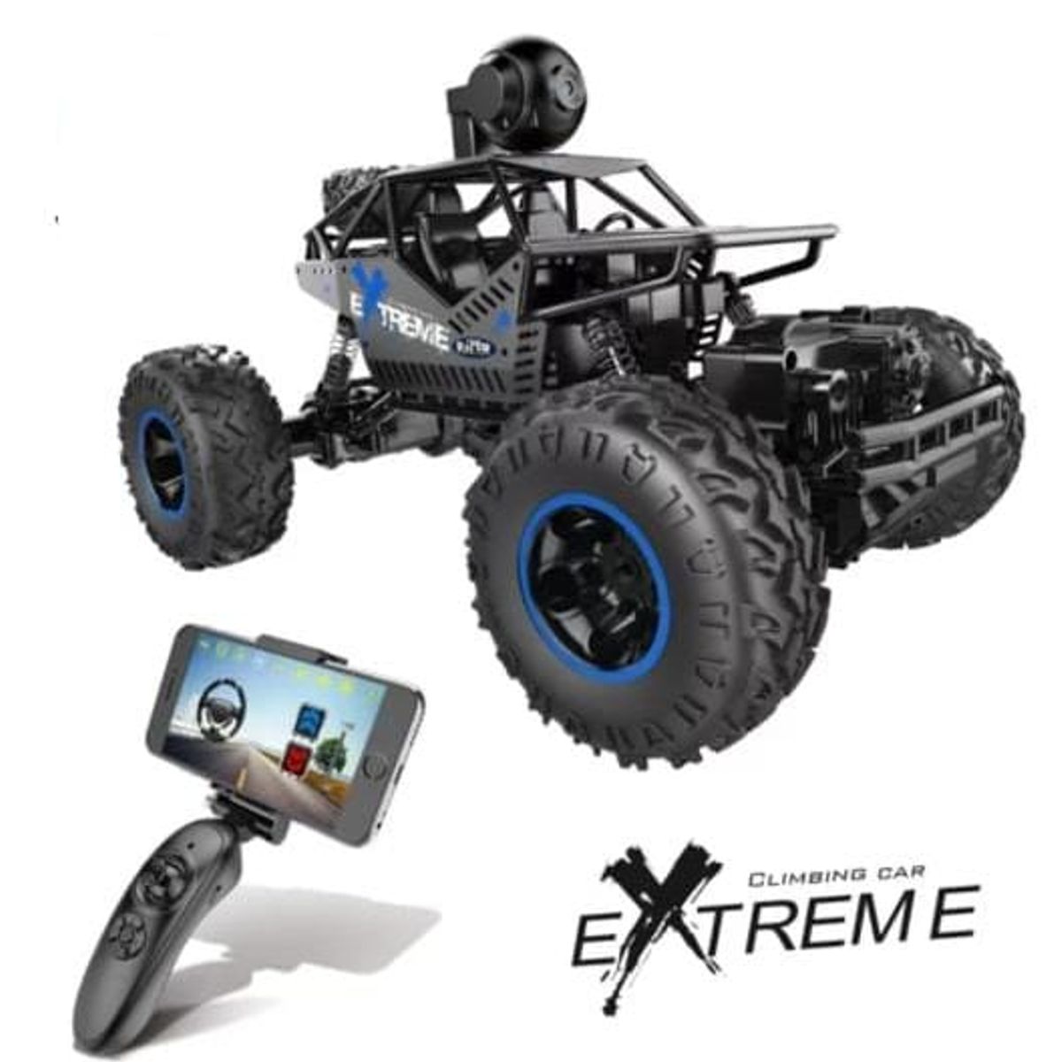 GENERICO - Auto 4x4 Control Remoto con Cámara Big Foot Monster