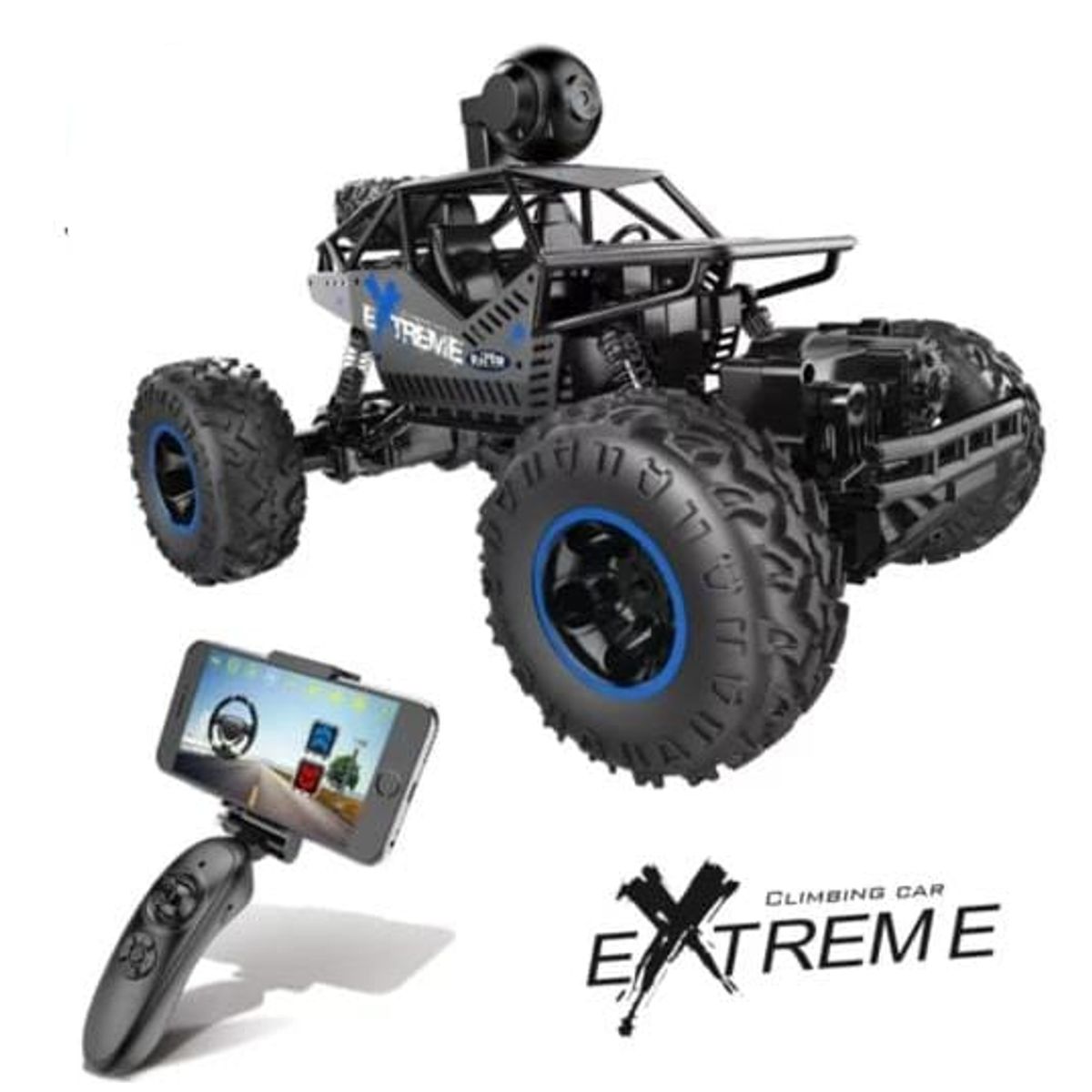 GENERICO - Auto 4x4 Control Remoto con Cámara Big Foot Monster