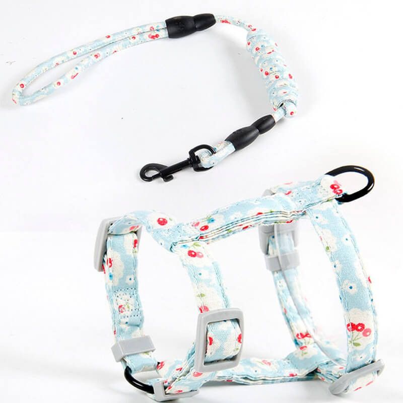 MARBEN PETS - Arnés para Gatos tipo H Color Celeste Talla S