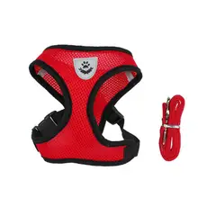 MARBEN PETS - Arnés Malla para Gatos Color Rojo Talla S