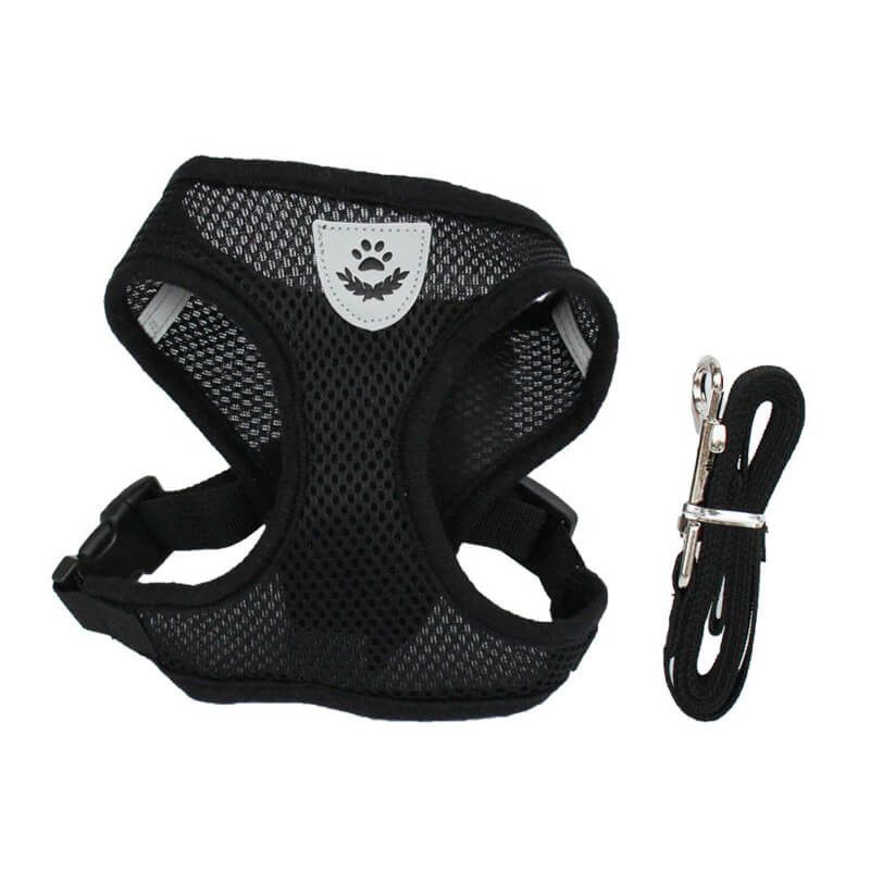 MARBEN PETS - Arnés Malla para Gatos Color Negro Talla L