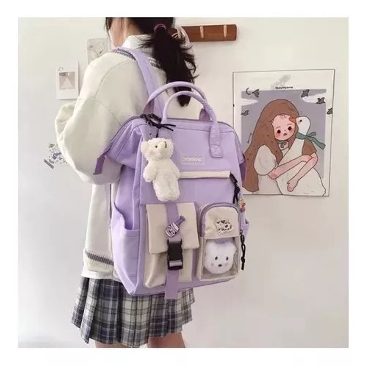 EMETRES - Mochila Kawaii Escolar