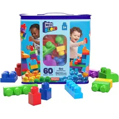 MEGA BLOKS - Juego De Construcción 60 Piezas Azul