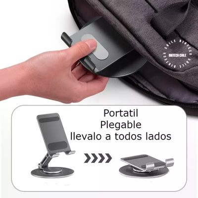 Imagen 2 del producto Soporte celular Metálico plegable giratorio 360°