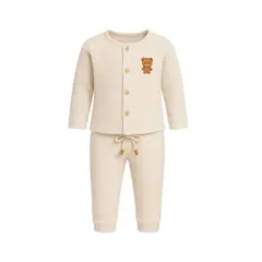 GENERICO - Pijama infantil para niños de 2 piezas 66 cm Caqui