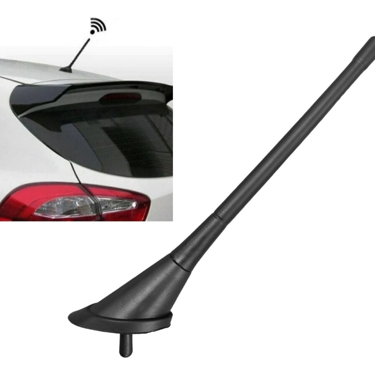 GENERICO - Antena De Auto Radio Am Fm Con Base  Cable 137cm Auto