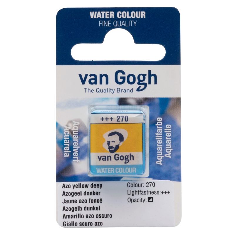 VAN GOGH - Acuarela en Pastilla Van Gogh - 270 Amarillo Azo Oscuro