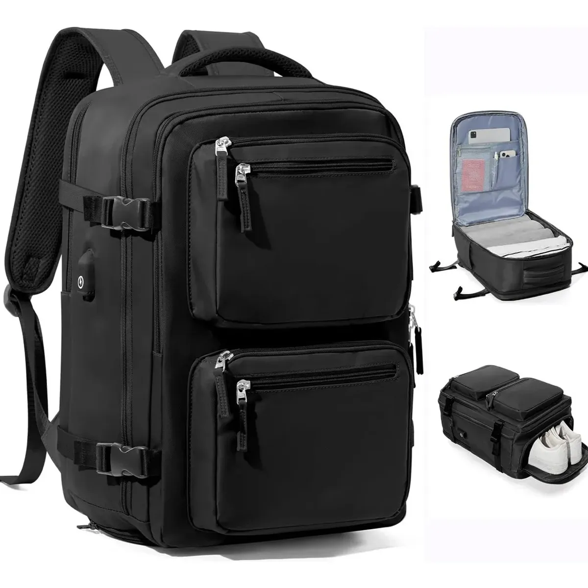 EVERSO - Mochila Viaje Impermeable Antirrobo Con Puerto Usb Notebook