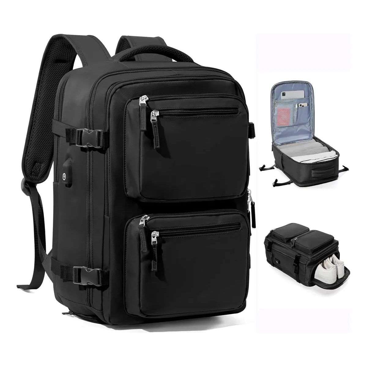 EVERSO - Mochila Viaje Impermeable Antirrobo Con Puerto Usb Notebook