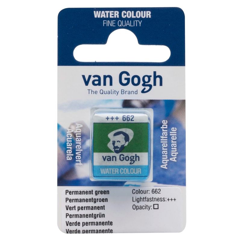 VAN GOGH - Acuarela en Pastilla Van Gogh - 662 Verde Permanente