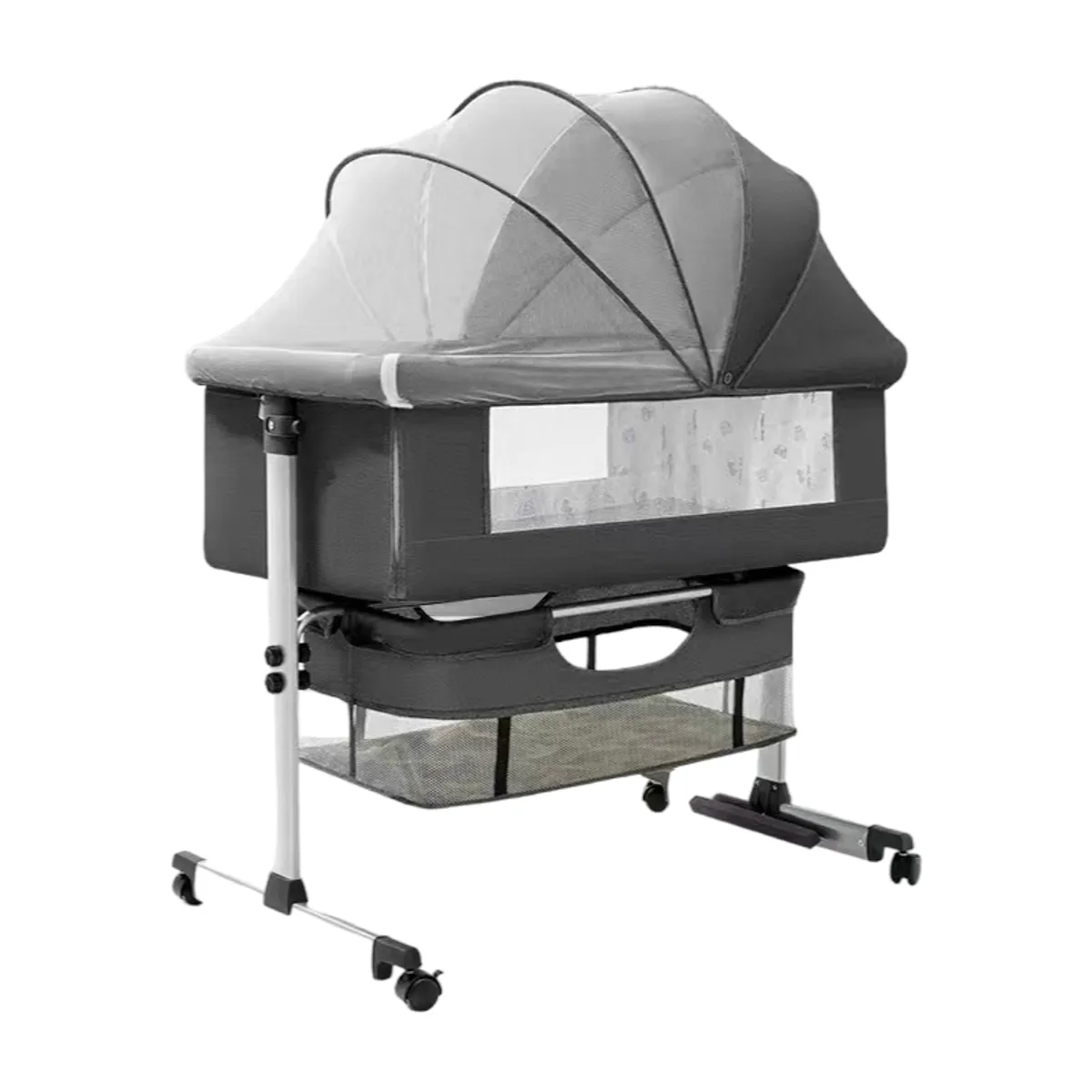 LUBABYCAS - Cuna Colecho Con Mudador Y Accesorios Lubabycas Gris