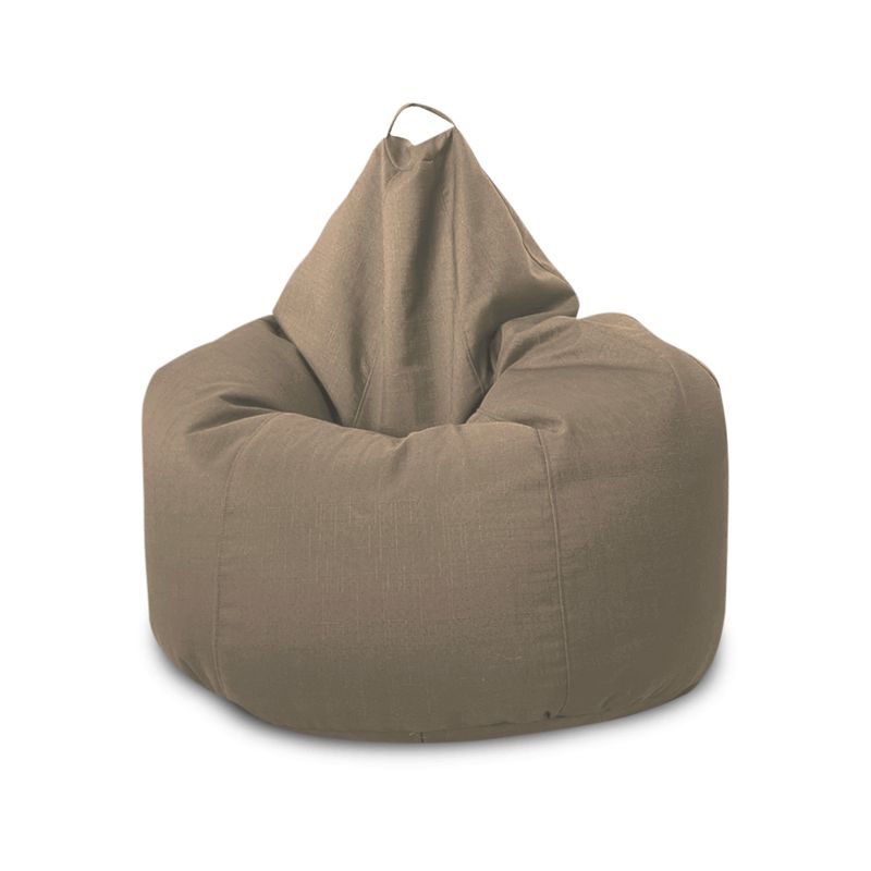 GENERICO - Puff Pera Adulto Lona Beige Con Relleno
