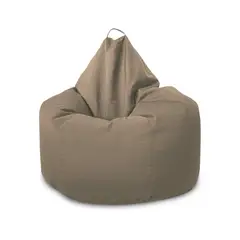 GENERICO - Puff Pera Adulto Lona Beige Con Relleno