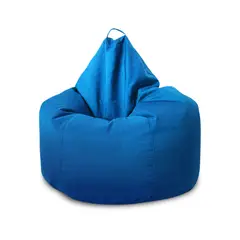 GENERICO - Puff Pera Adulto Lona Azul Con Relleno