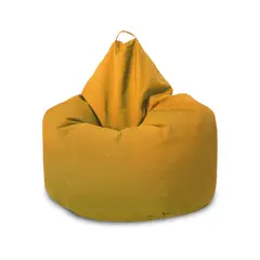 GENERICO - Puff Pera Adulto Lona Amarillo Con Relleno.