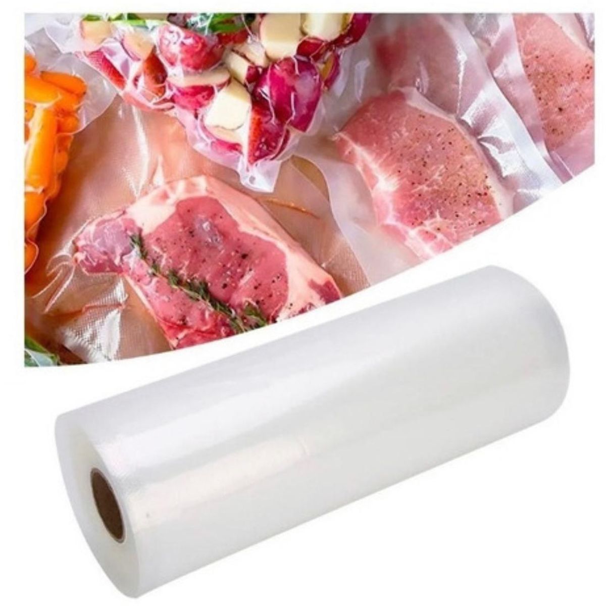 GENERICO - Rollo Bolsas Sellado Al Vacío Sellar Alimentos 20cmx5 mts