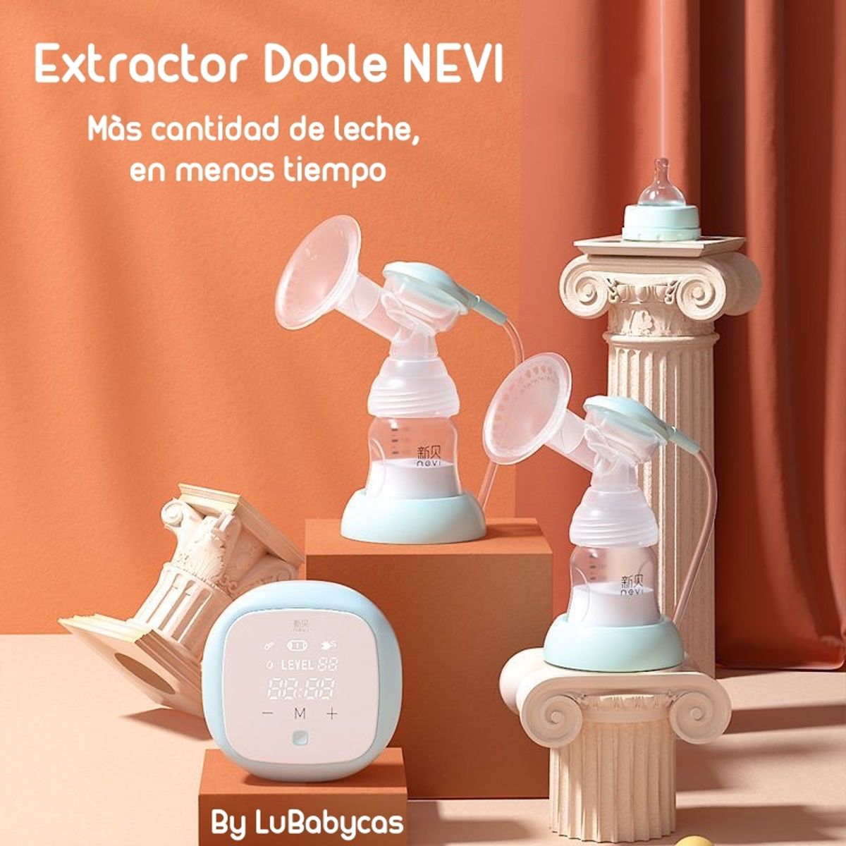 LUBABYCAS - Extractor De Leche Doble Inalambrico Nevi By Lubabycas Bebé
