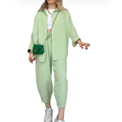 BLWOENS - Blusas y pantalones casuales para mujeres Traje-2 piezas