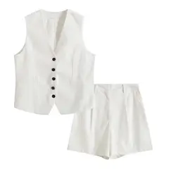 BLWOENS - Blazer vest y pantalones casuales para mujeres Traje