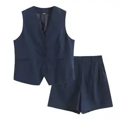 BLWOENS - Blazer vest y pantalones casuales para mujeres Traje