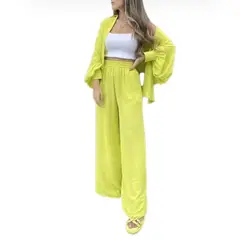 BLWOENS - Blusas y pantalones casuales para mujeres Traje-2 piezas
