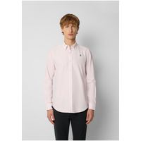 Camisa Oxford Calavera Contraste Pink Stripes