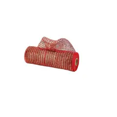 GENERICO - Malla Para Árbol Navidad Cinta Decorativa 25cm Por 8 Metros Rojo