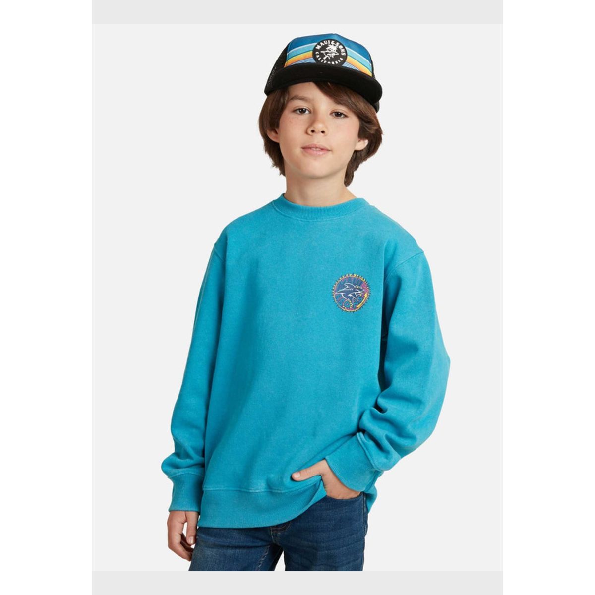 MAUI AND SONS - Poleron Death Hat X Niño Celeste