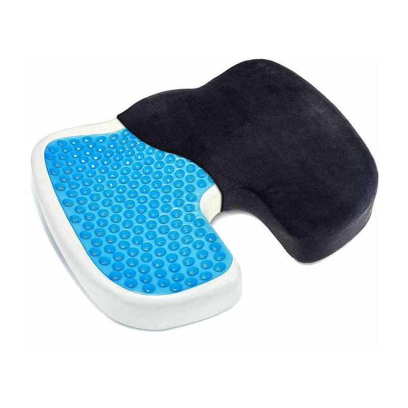 CASATUA - Cojin Lumbar Viscoelastico con Gel Noobe Coxis Asiento Silla