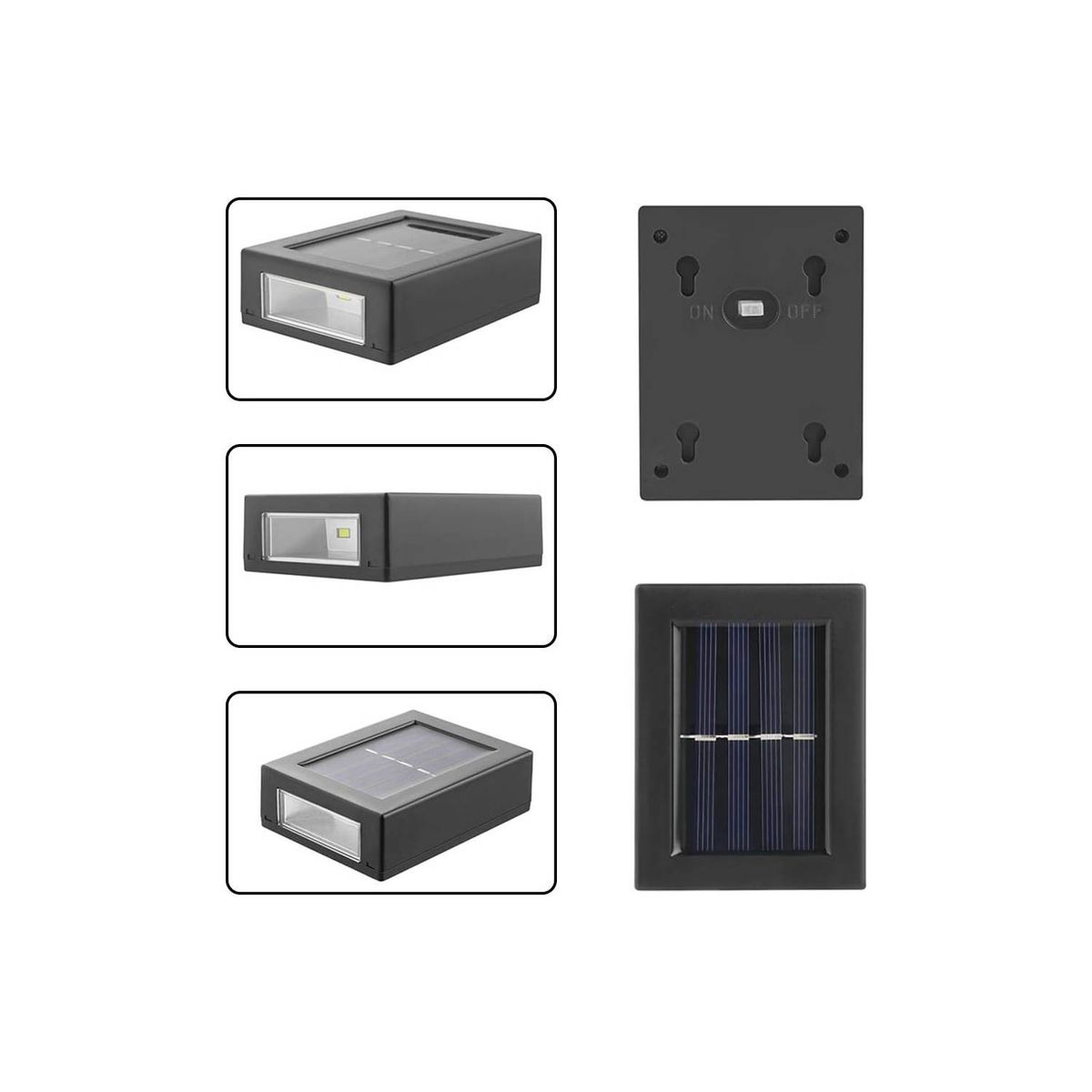 U BUY - Foco Lampara Aplique Led Solar Jardín Exterior Impermeable