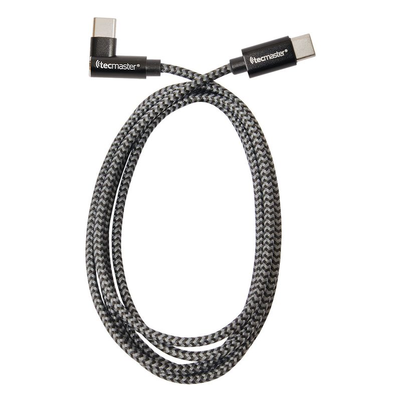 TECMASTER - Cable Tipo-C a Tipo-C 2.0 60w Conector 90 Grados TM-200544