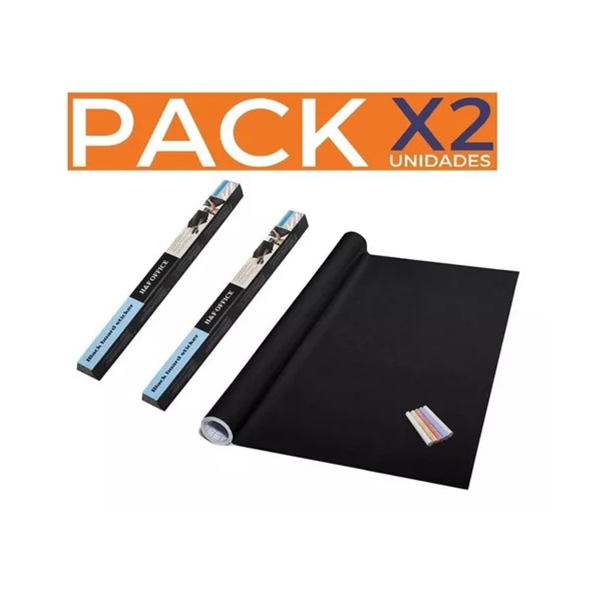 GENERICO - Pizarra Sticker Negra Mural Vinilos Decorativostizas X2