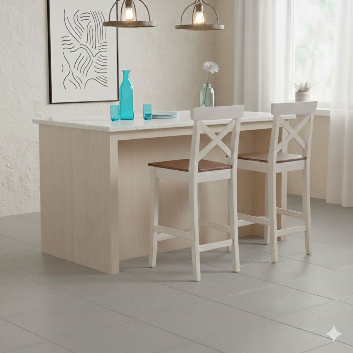 MUEBLES NATIVA - Combo 2 Taburetes X  43x40x110