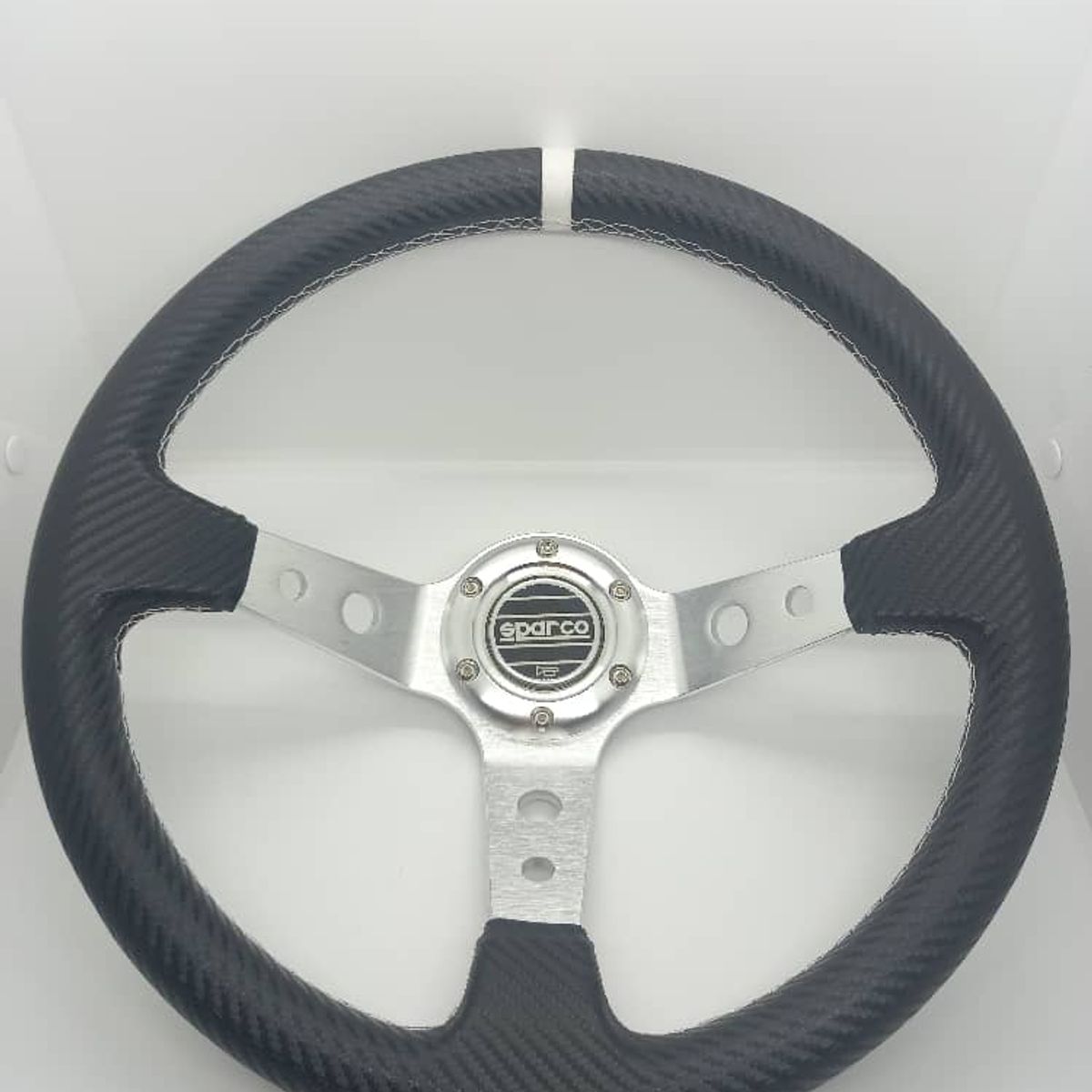 GENERICO - Volante de auto Tunning deportivo sparco con boton de bocina