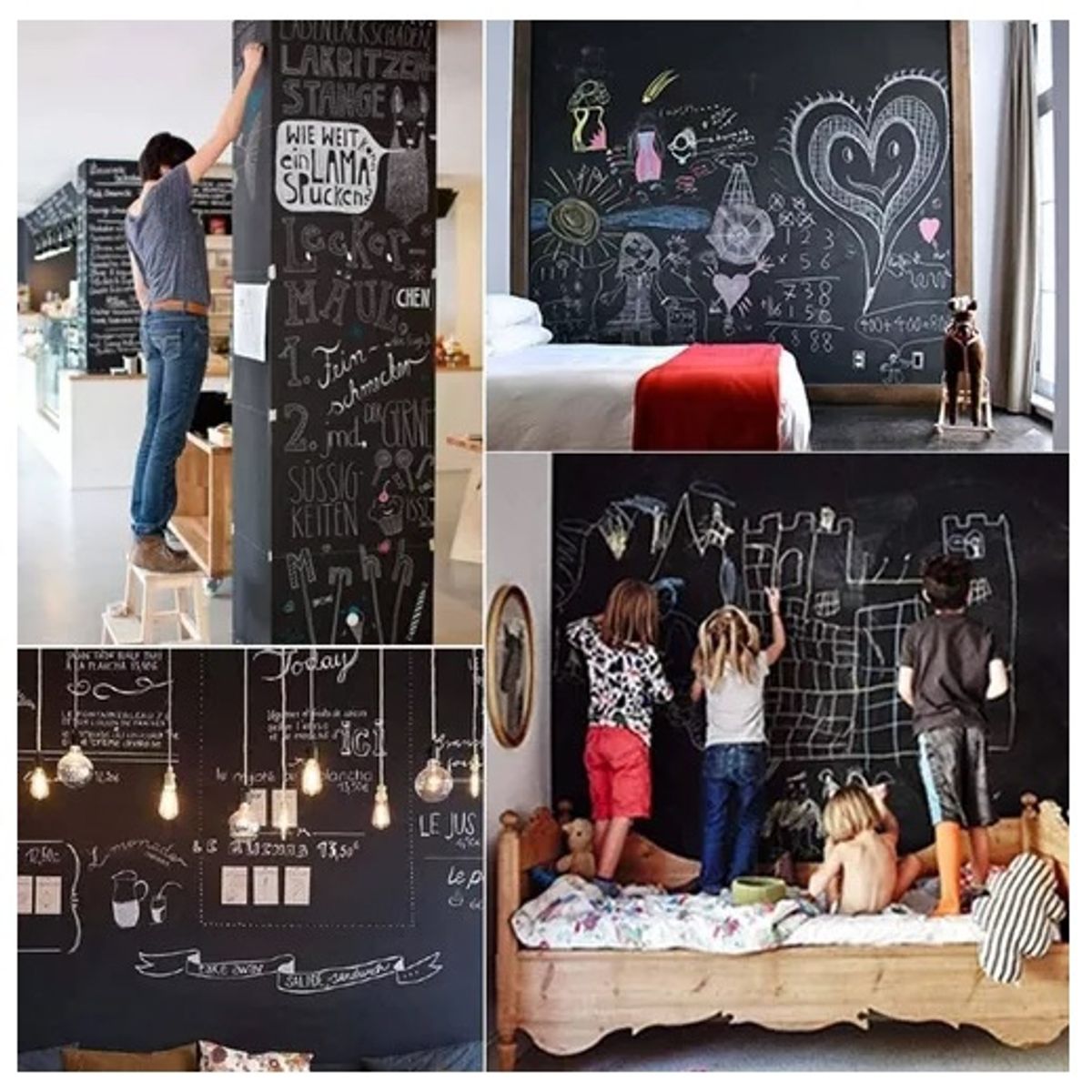 GENERICO - X10 Pizarra Sticker Negra Mural Vinilos Decorativostizas