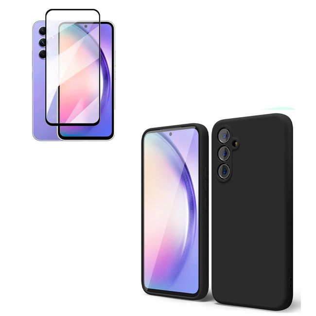 JOIGO - Carcasa Para Samsung A54 + Lamina de Vidrio Templado Negro