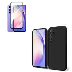 JOICO - Carcasa Para Samsung A54 + Lamina de Vidrio Templado Negro