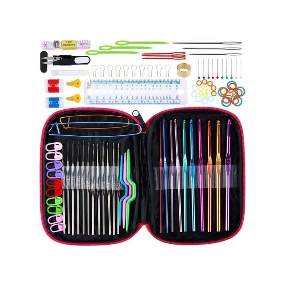 U BUY - Set Crochet 100 Pcs Accesorios Ganchillo En Estuche