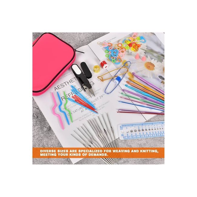 U BUY - Set Crochet 100 Pcs Accesorios Ganchillo En Estuche