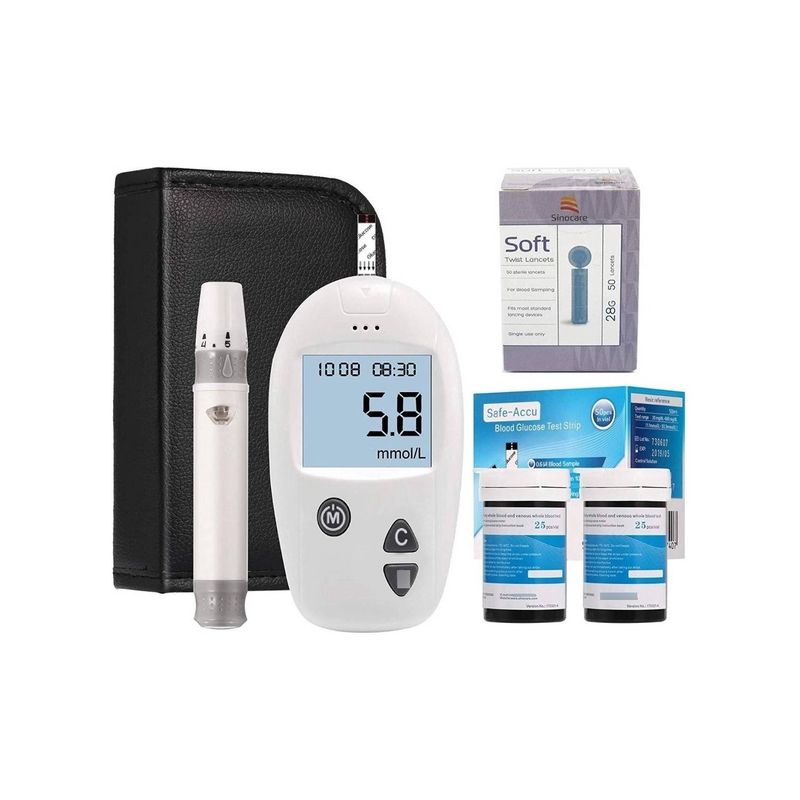 U BUY - Glucómetro Medidor Glucosa Mg/dl + 50 Tiras + 50 Lancetas