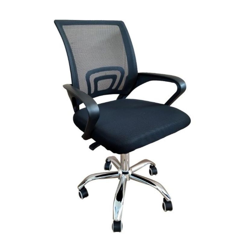 GENERICO - Silla De Oficina Con Apoya Brazos Color Negro - SC
