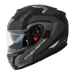 MT - Casco FU401 Atom SV Hibrido E2 Gris Mate + Fogoff mt-v-16