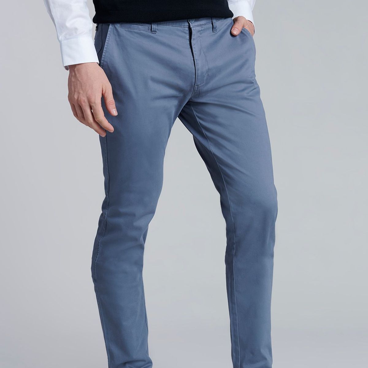 FEROUCH - Pantalon Twill Slim /33 Gris Ferouch