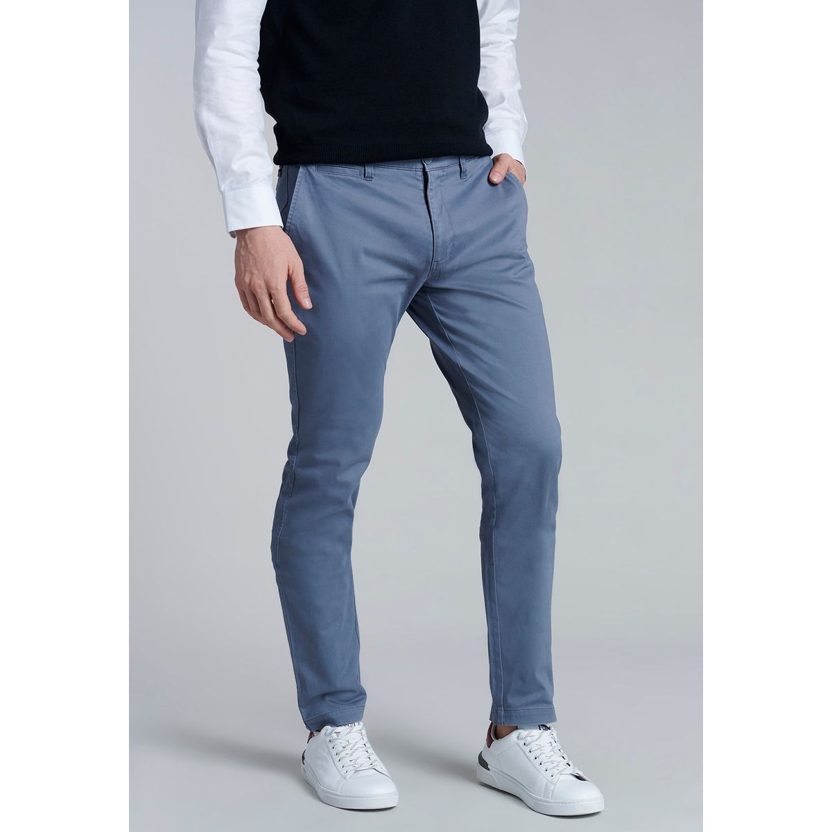 FEROUCH - Pantalon Twill Slim /33 Gris Ferouch