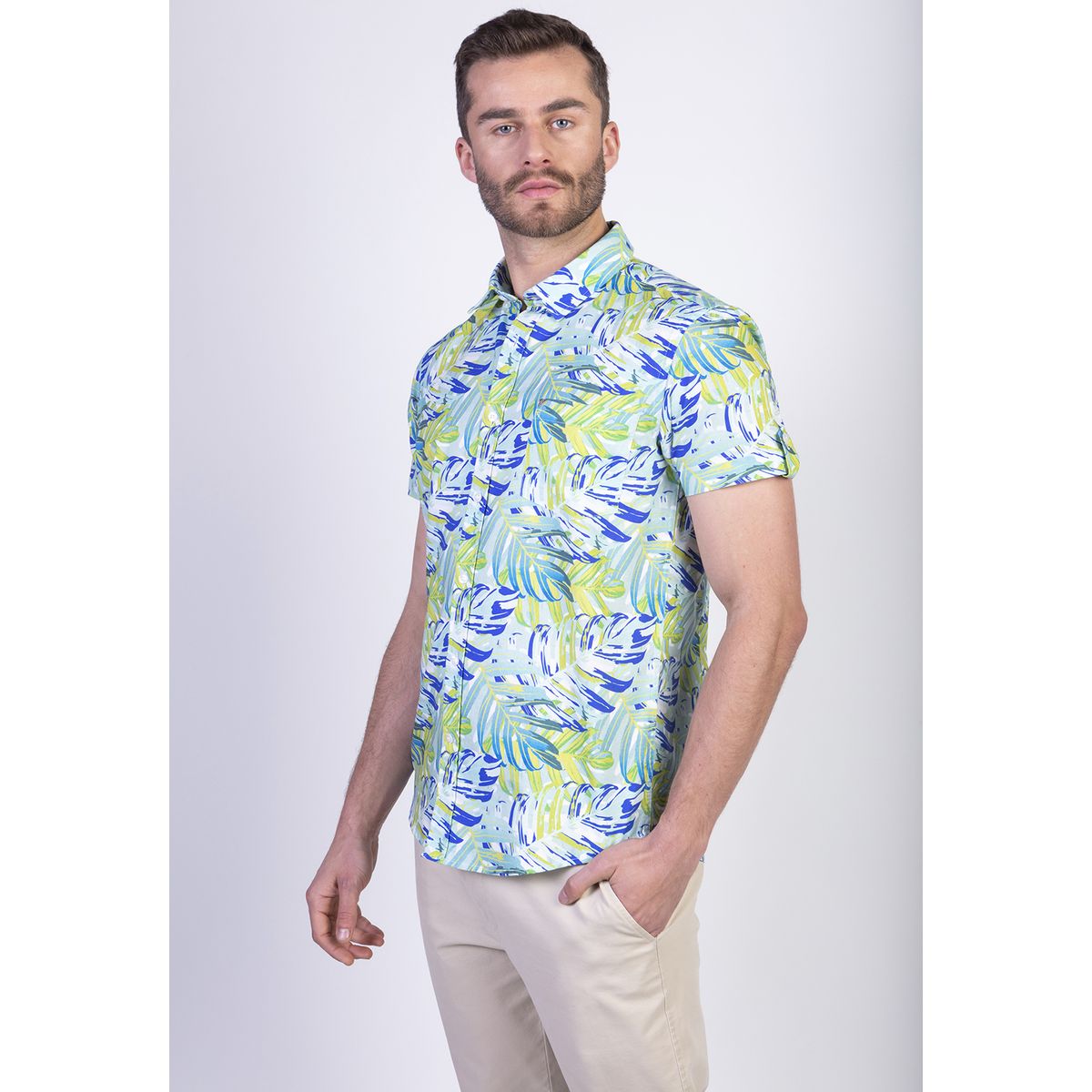 NEW MAN - Camisa Dundee Verde New Man