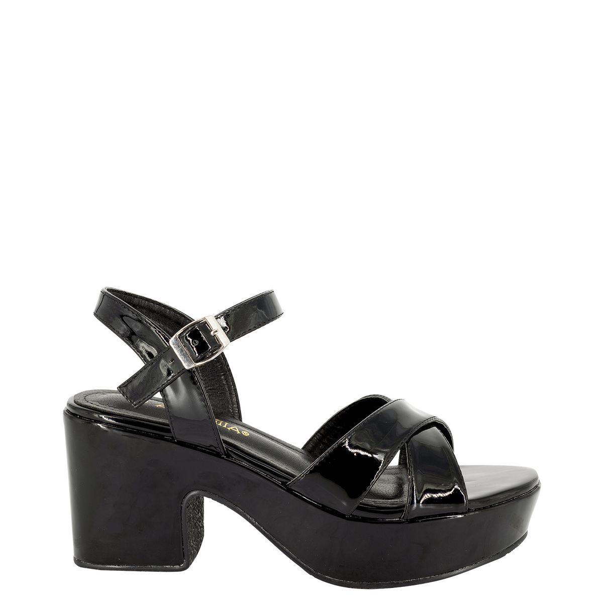 ALQUIMIA - Sandalia Mujer Negro Charol Savoia Alquimia
