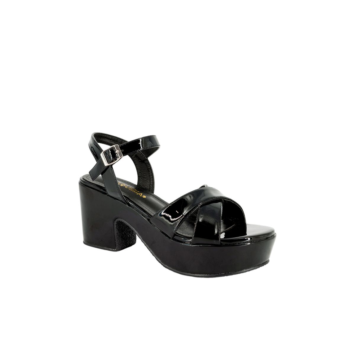 ALQUIMIA - Sandalia Mujer Negro Charol Savoia Alquimia