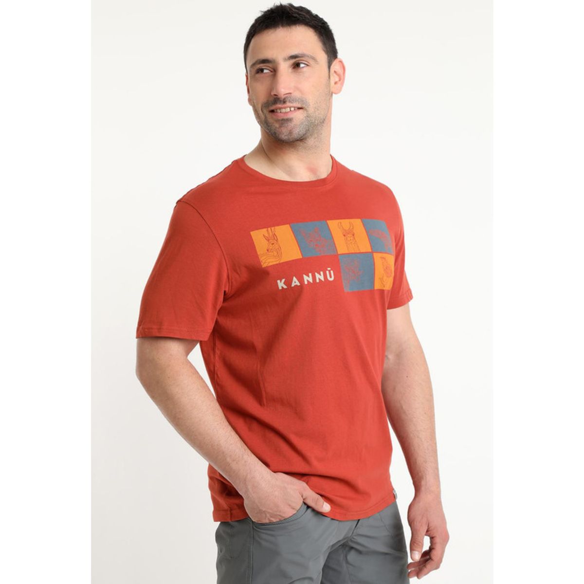 KANNU - Polera Lifestyle Hombre Ladrillo KANNU