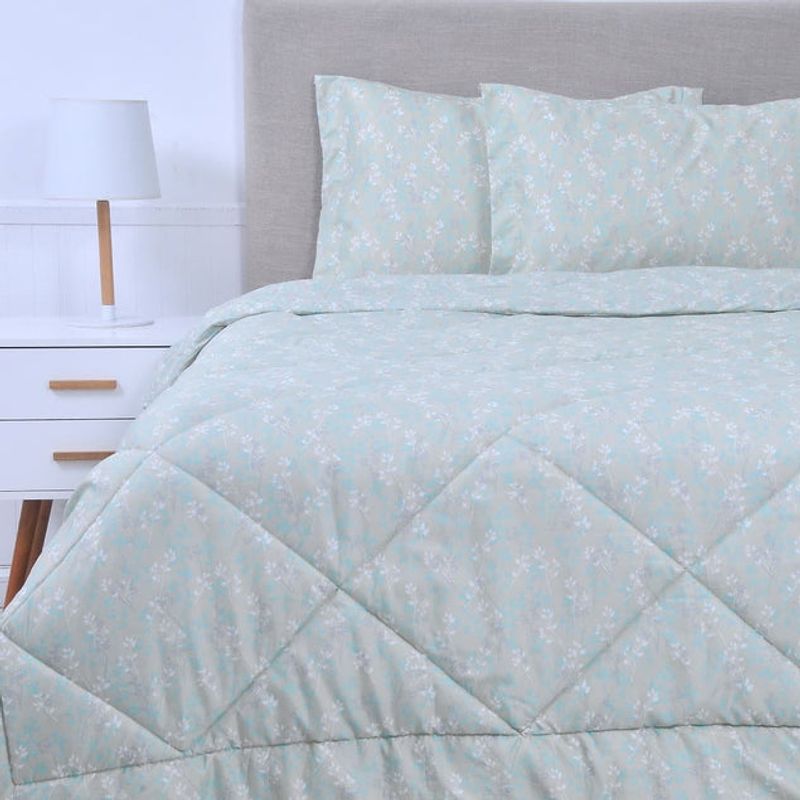 MASHINI - Plumón 2 Plazas Microfibra Estampado Lirada