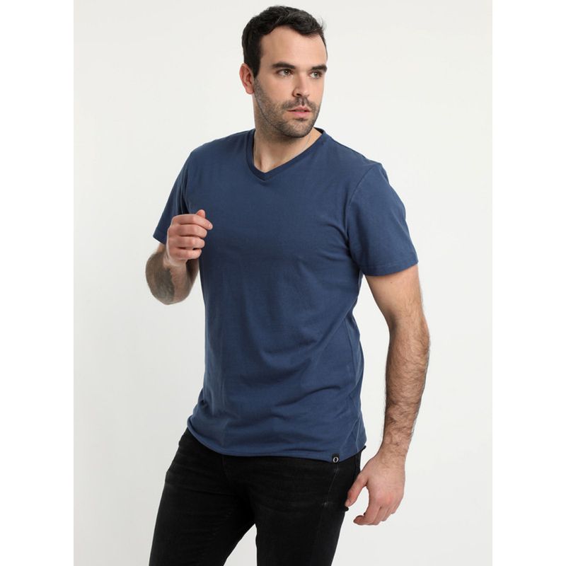 POTROS - Polera Cuello V Azul Marino POTROS